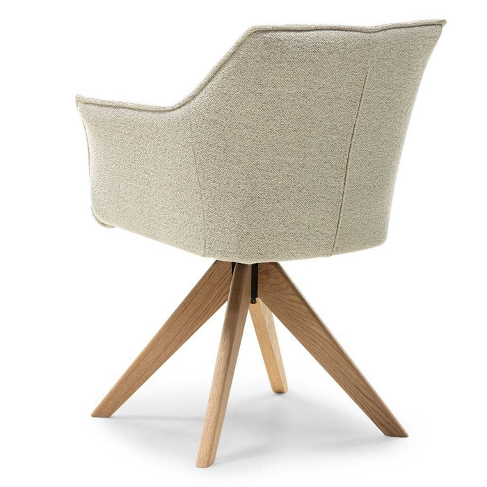 Sedia Girevole MANER, Crema, Quercia