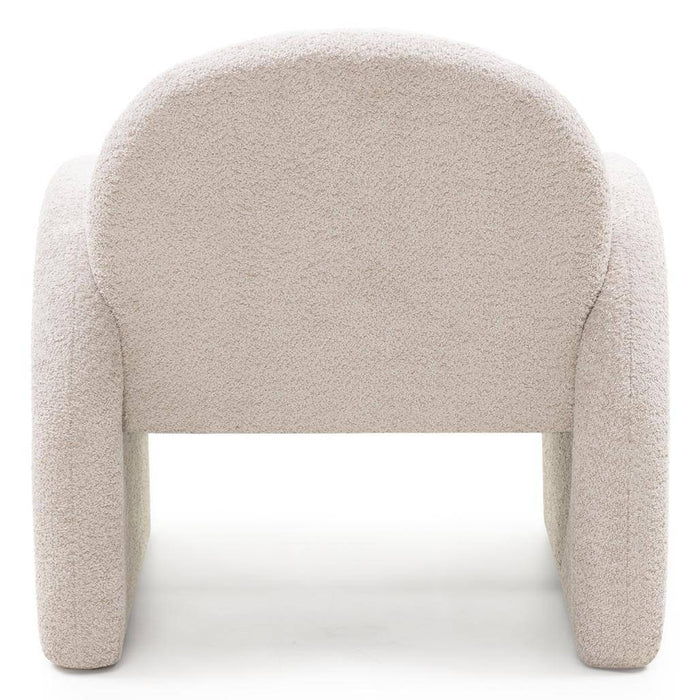 Poltrona Relax JADA, Beige Chiaro, Forma Arrotondata