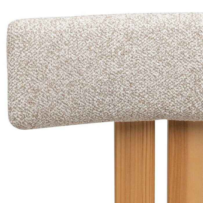 Sedia MARTIN beige-crema legno naturale