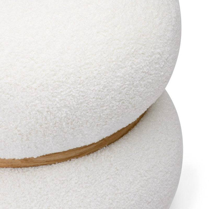Pouf imbottito MUSSI Rotondo Bianco