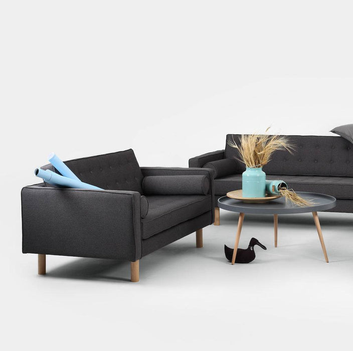 Divano Letto 2 Posti TOPIC WOOD Carbone Naturale
