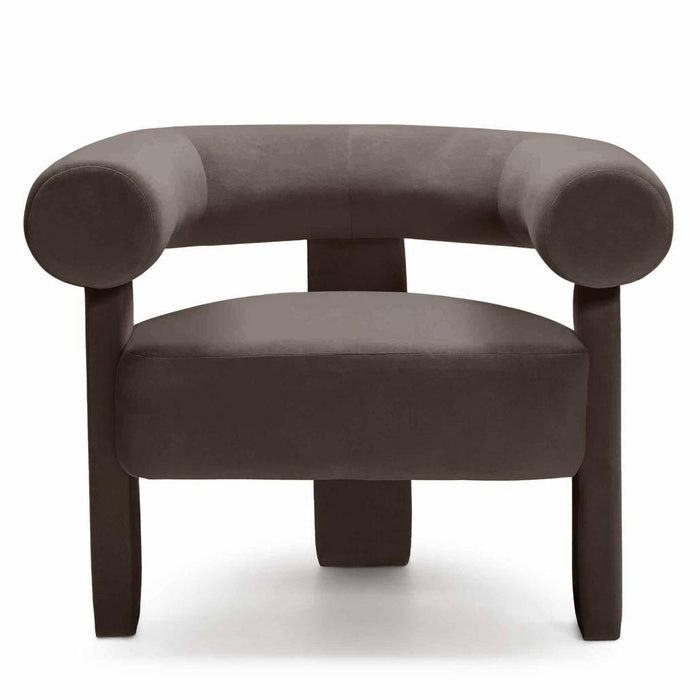 Poltrona ATYPIQUE, marrone, velluto