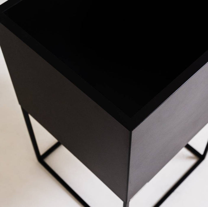 Fioriera PALMUS METAL 100x35x35 - nero