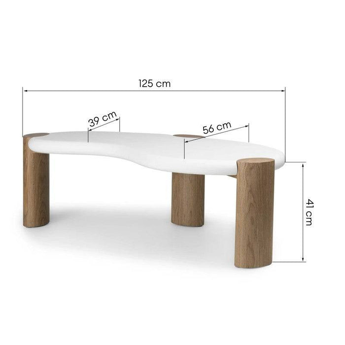 Tavolo OBUO 125 cm Bianco Noce