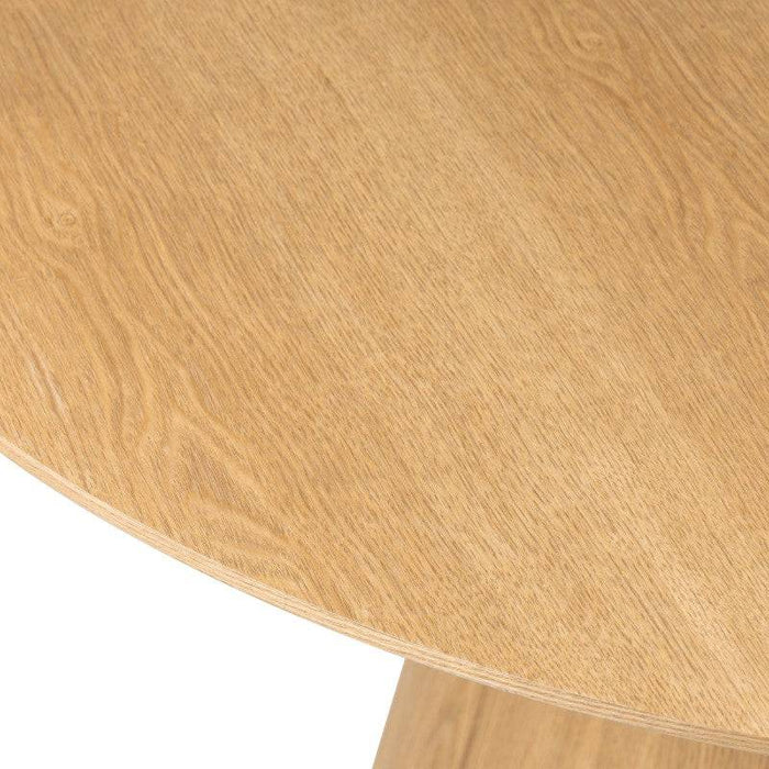 NORAN Tavolo da Pranzo 120 cm Rotondo Naturale