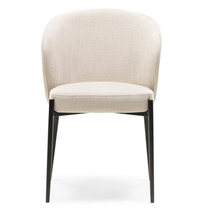 Sedia da pranzo GUSTO, beige chiaro, gambe nere