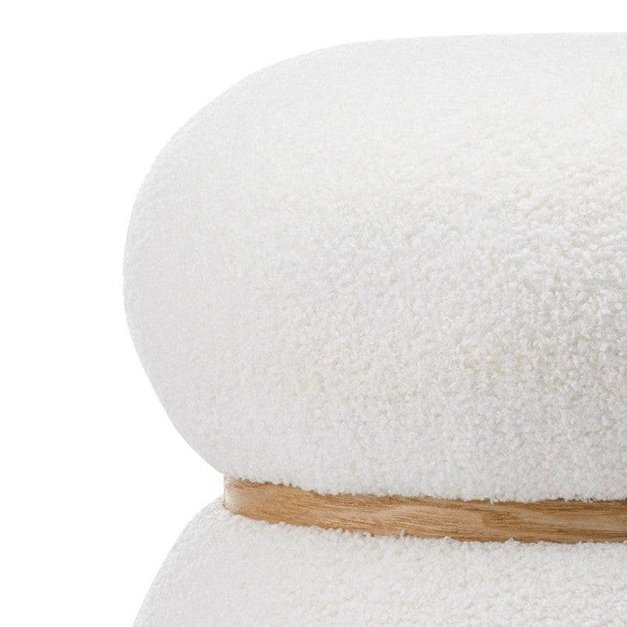 Pouf imbottito MUSSI Rotondo Bianco