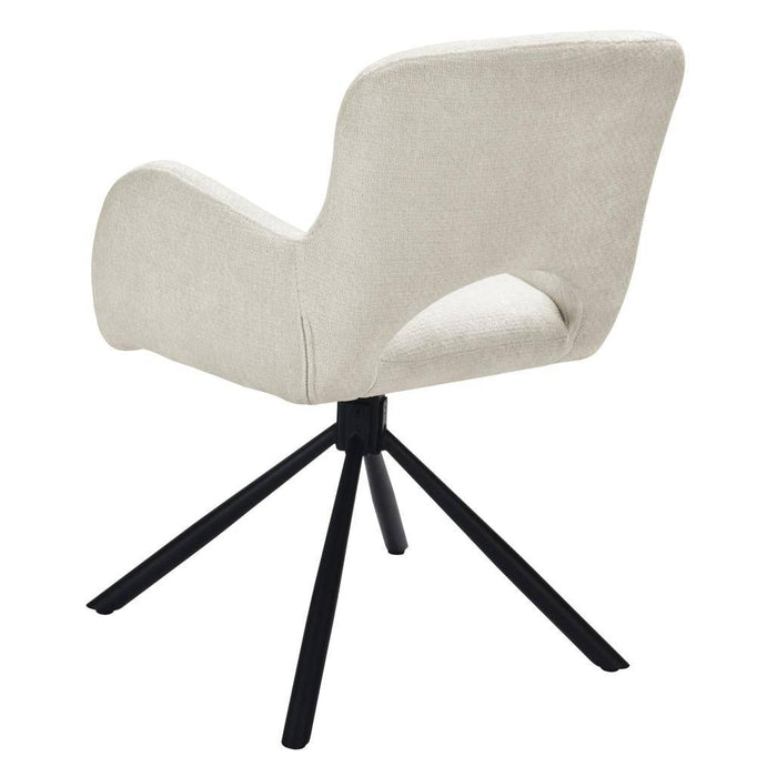 Sedia girevole COZAL, beige chiaro, gambe nere