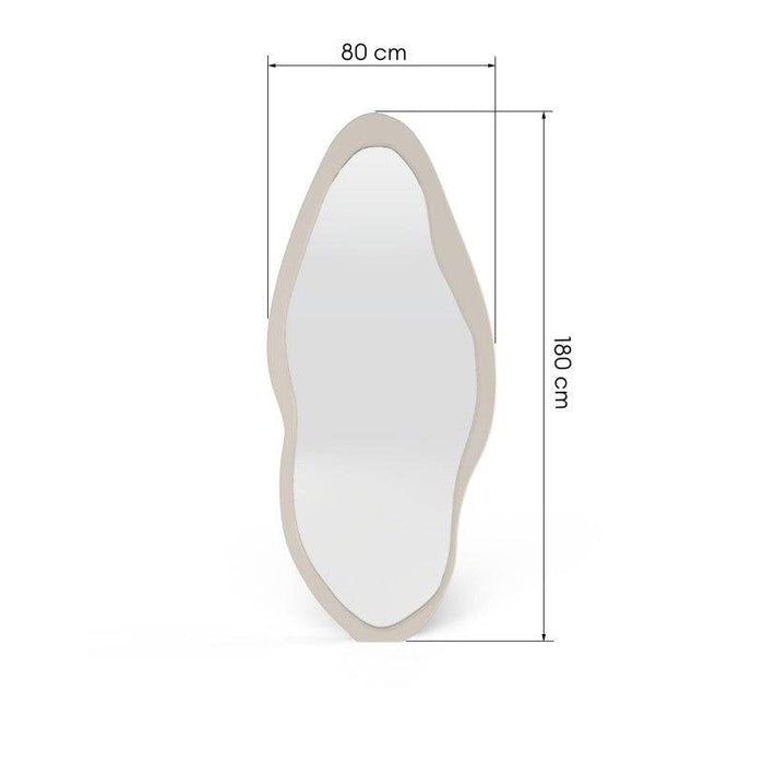 Specchio MARIMAR 180x80 cm, forma irregolare, beige chiaro