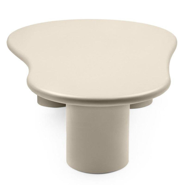 Tavolino NADINI, beige scuro, opaco, forme arrotondate