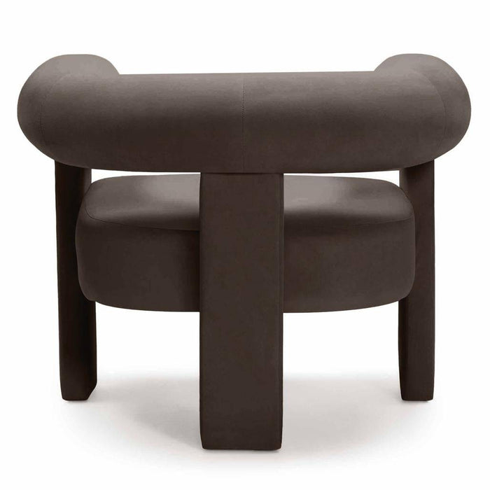 Poltrona ATYPIQUE, marrone, velluto