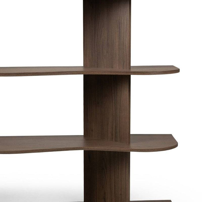 Scaffale Basso RHIO Villa Walnut con Onda