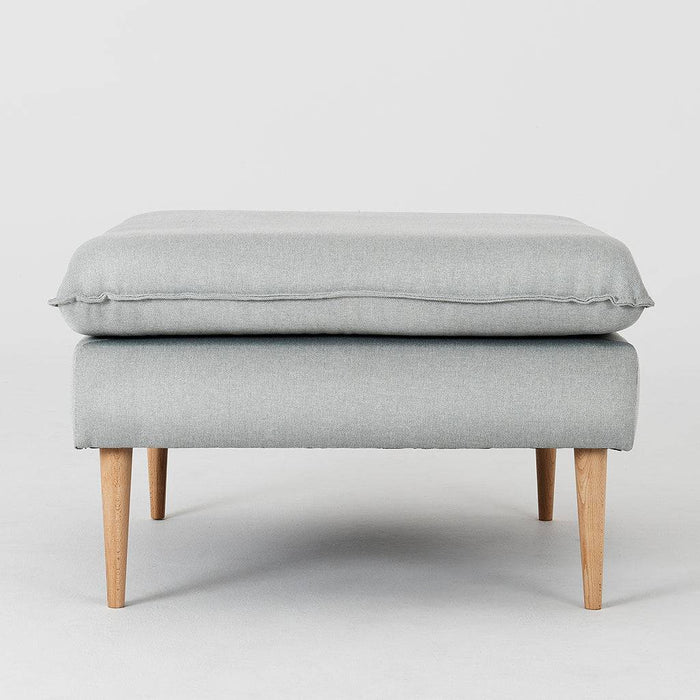 Pouf POSH WOOD - Platino, Legno Naturale