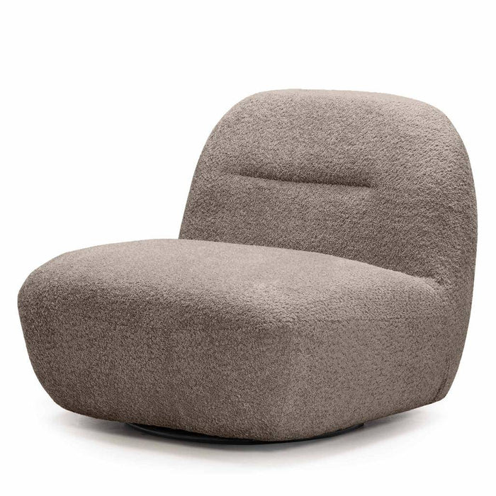 Poltrona BOCHIC base girevole, marrone-grigio