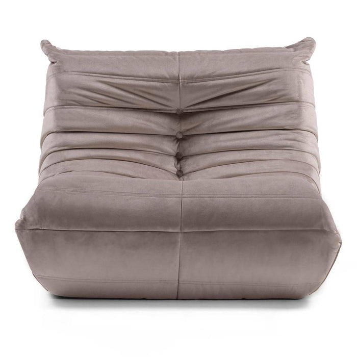 Poltrona Lounge LIBELLULE, marrone-grigio, velluto