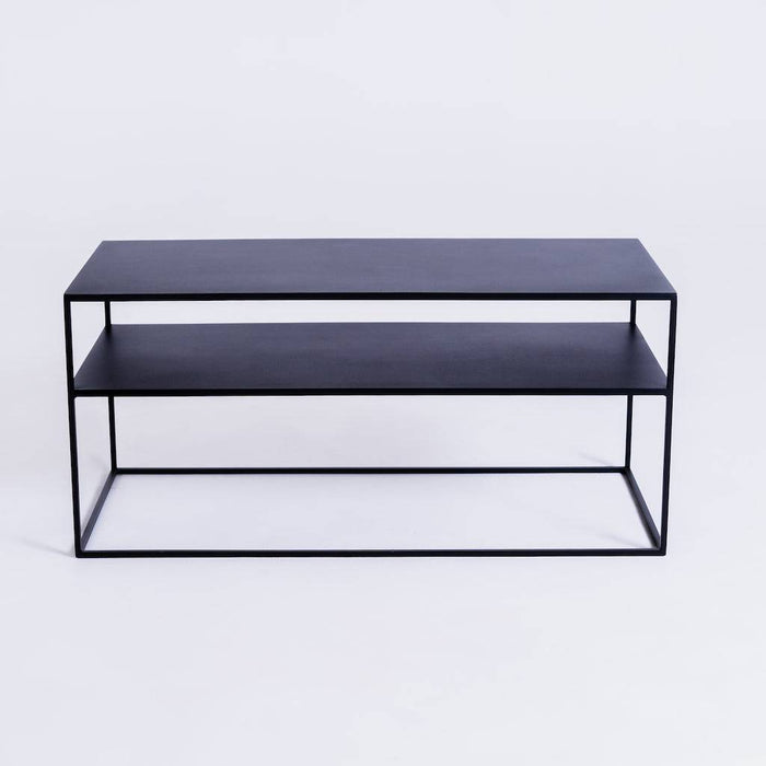 Tavolino RTV TENSIO 2 FLOOR METAL 100x45 - Nero