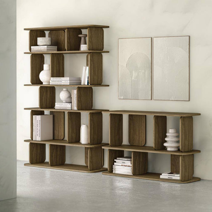 Scaffale basso arrotondato SALA, marrone espresso