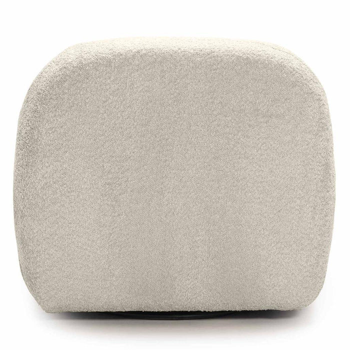 Poltrona lounge BOCHIC con base girevole, crema