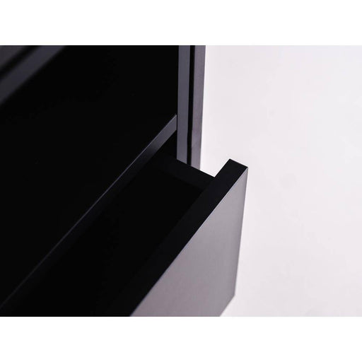 Dettaglio di cassetto nero in legno e metallo, apertura frontale, finitura liscia, design minimalista, alta funzionalità - SKU: TD010SKAPBL1R2-MIX-9005