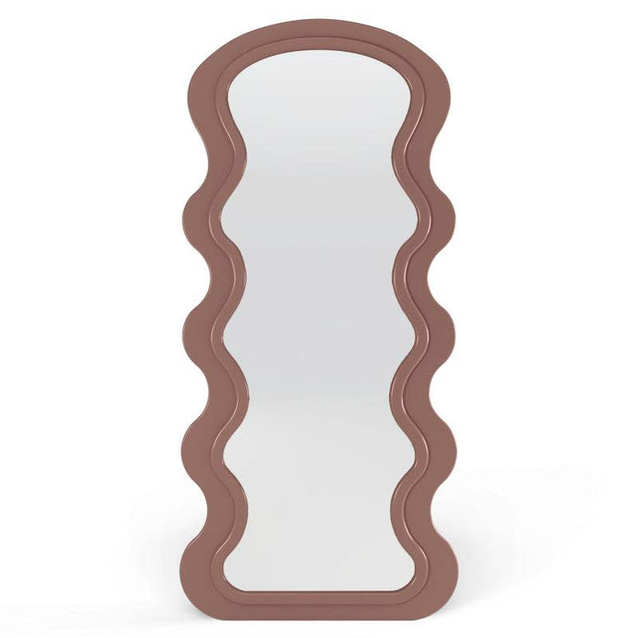 Specchio SELLEG 177x75 cm, forma organica, beige mousse