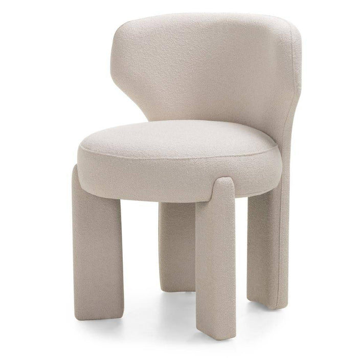 Sedia imbottita SELEN, crema, bouclé