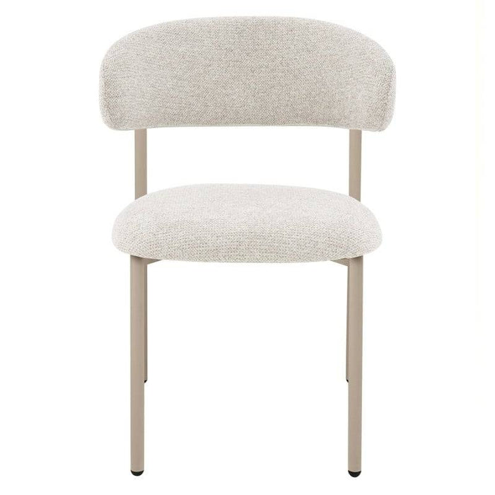 Sedia da pranzo rivestita, beige