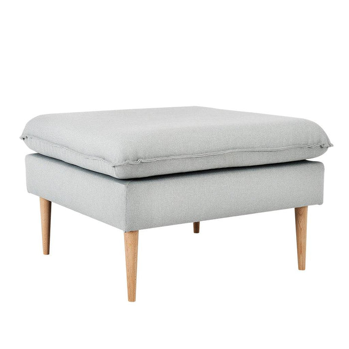 Pouf POSH WOOD - Platino, Legno Naturale