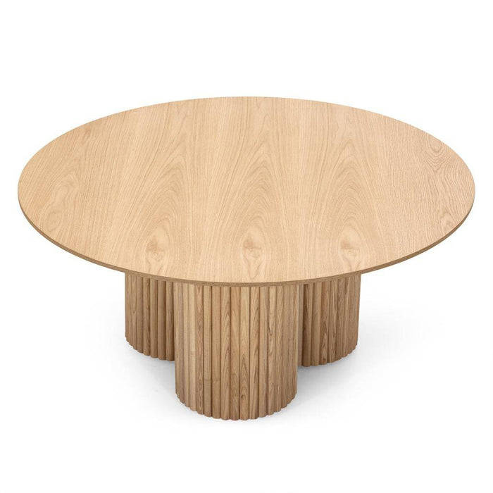 Tavolino NAORA II rotondo 100 cm, rovere e frassino