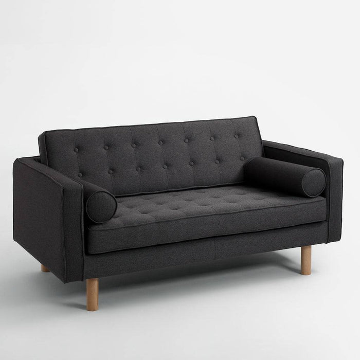 Divano Letto 2 Posti TOPIC WOOD Carbone Naturale