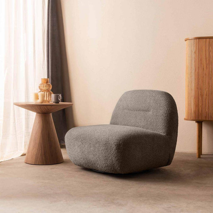 Poltrona BOCHIC base girevole, marrone-grigio