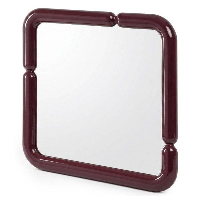 Specchio AVIN quadrato 90x90 cm, bordeaux lucido