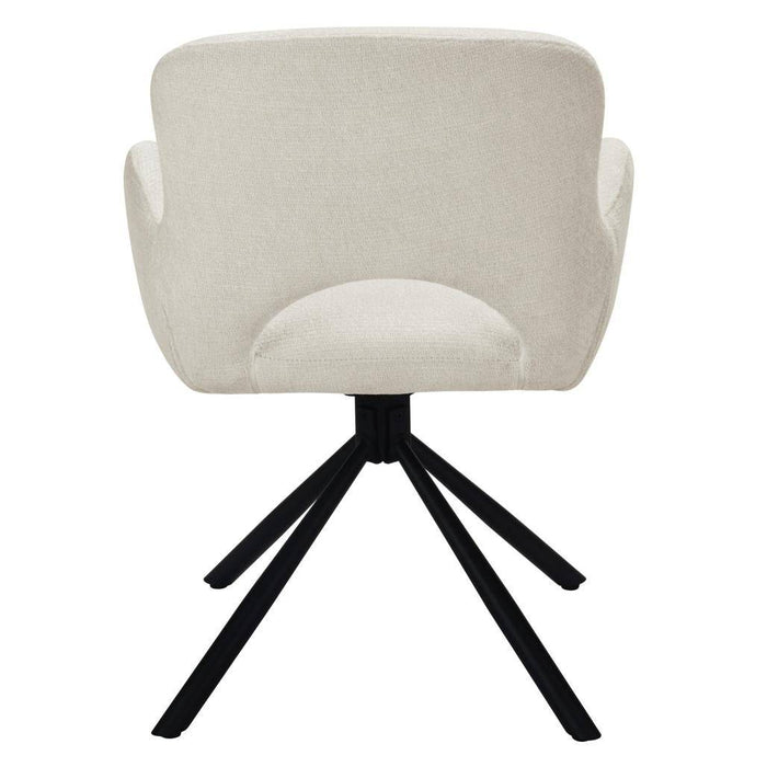 Sedia girevole COZAL, beige chiaro, gambe nere