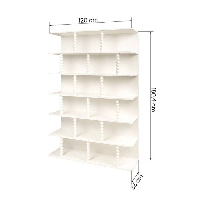 Scaffale alto PERLEN bianco, supporti a sfera