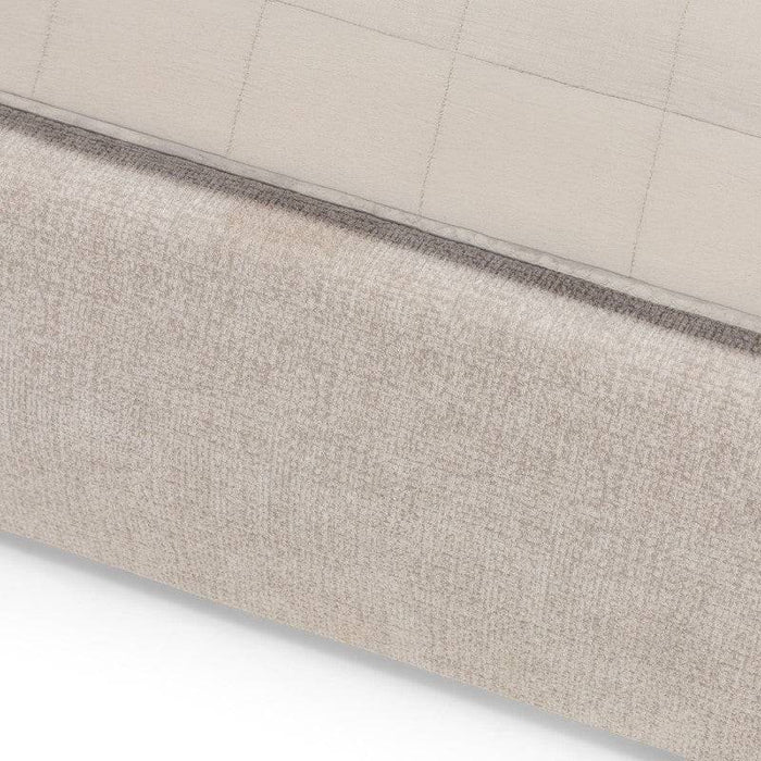 Letto imbottito MALANEL 160x200 cm, beige chiaro, arrotondato