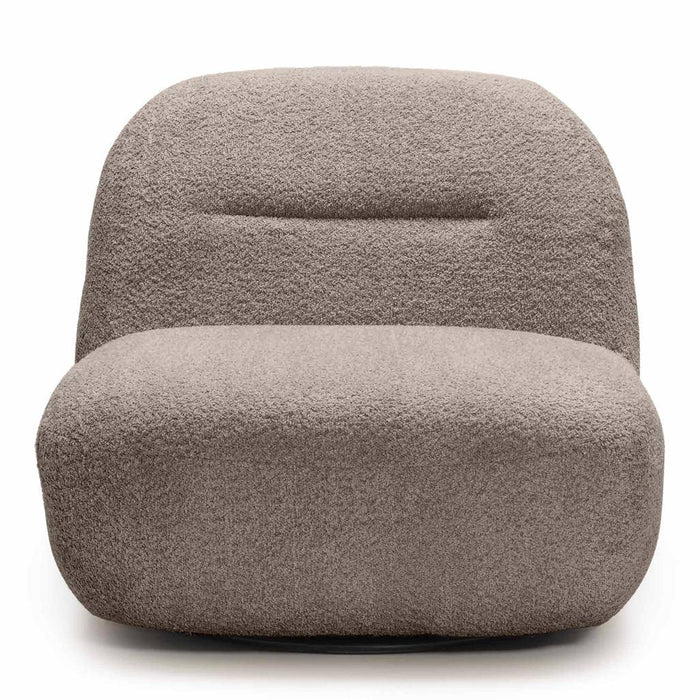 Poltrona BOCHIC base girevole, marrone-grigio