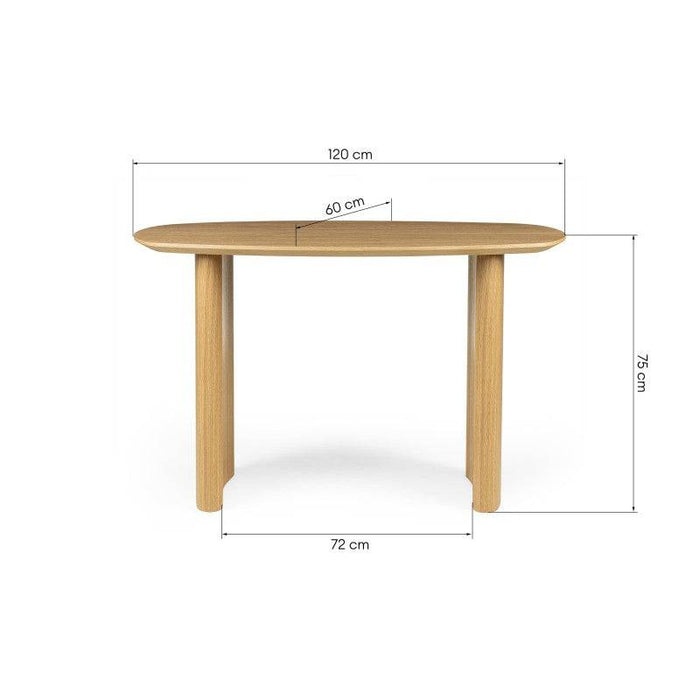 LORENTO Scrivania/Console 120 cm Quercia Naturale