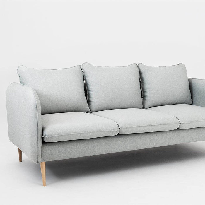 Divano POSH WOOD 3 posti - Platino, legno naturale