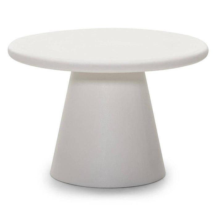 Tavolino da caffè METRE 60 cm, rotondo, ecru, microcemento