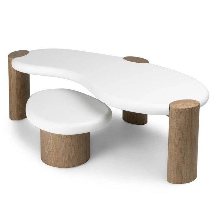 Tavolino OBUO 50 cm Bianco Noce