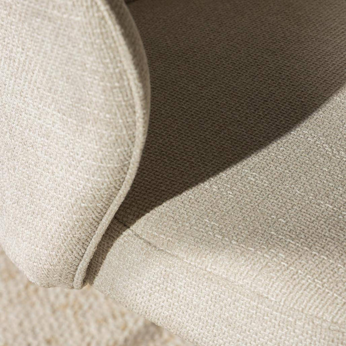 Sedia da pranzo GUSTO, beige chiaro, gambe nere
