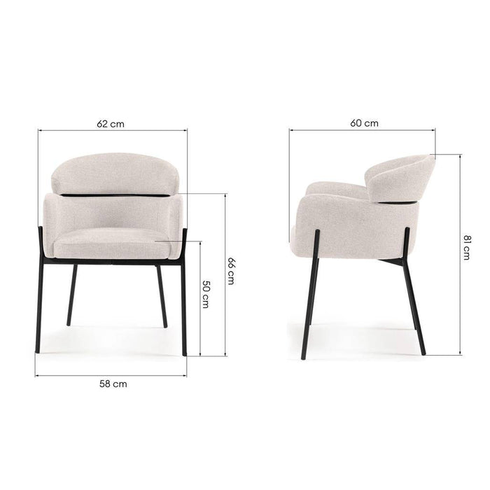 Sedia da pranzo MAREO, beige chiaro