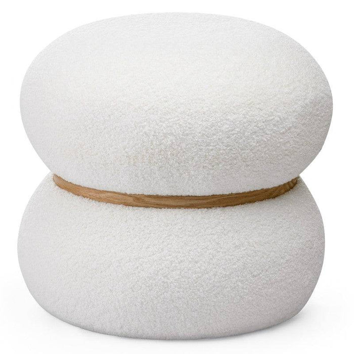Pouf imbottito MUSSI Rotondo Bianco