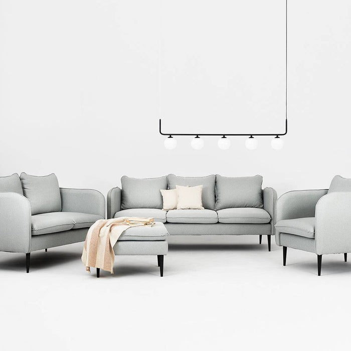 Divano POSH 3 posti - Nero Platino
