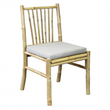 Sedia in bamboo con seduta quadrata 48x48 cm, altezza regolabile 45-85