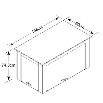 Tavolo Pepper Rettangolare Effetto Cemento 138x80x75h cm