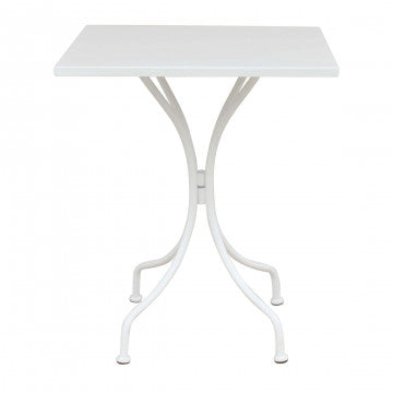 Tavolo quadrato in acciaio 60x60 cm, struttura tubolare trattata antiruggine