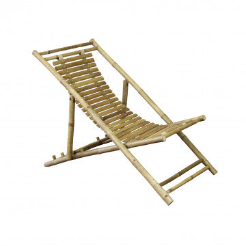 Sdraio dondolo in bamboo con struttura in legno marrone 117x60x68 cm