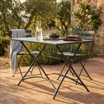 Tavolo pieghevole 110x70 cm acciaio elettroforesato trattamento antiruggine