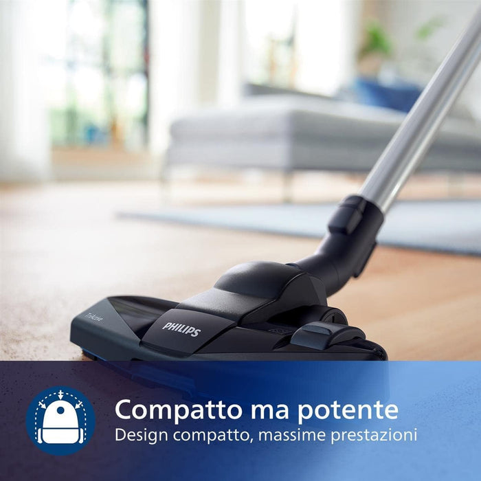 PHILIPS PowerPro Compact 3000 Series Aspirapolvere Senza Sacco - 900W, con Filtro HEPA e Spazzola TriActive (FC9332/09)