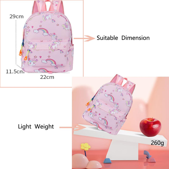 Zaino LESNIC Unicorno: per bambini 2-7 anni, con guinzaglio anti-perso, ideale per asilo.